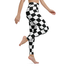 Stylish Strides: Checkered Women's Yoga Pants Leggings Athleisure Checkered Exclusive Leggings Running Tights Womens