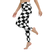 Stylish Strides: Checkered Women's Yoga Pants Leggings Athleisure Checkered Exclusive Leggings Running Tights Womens
