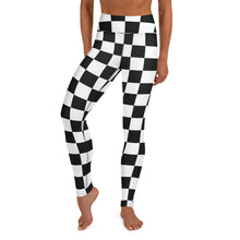 Stylish Strides: Checkered Women's Yoga Pants Leggings Athleisure Checkered Exclusive Leggings Running Tights Womens