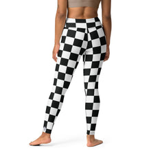 Stylish Strides: Checkered Women's Yoga Pants Leggings Athleisure Checkered Exclusive Leggings Running Tights Womens