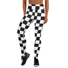 Stylish Strides: Checkered Women's Yoga Pants Leggings Athleisure Checkered Exclusive Leggings Running Tights Womens