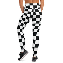 Stylish Strides: Checkered Women's Yoga Pants Leggings Athleisure Checkered Exclusive Leggings Running Tights Womens
