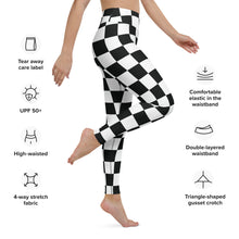 Stylish Strides: Checkered Women's Yoga Pants Leggings Athleisure Checkered Exclusive Leggings Running Tights Womens