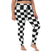 Stylish Strides: Checkered Women's Yoga Pants Leggings Athleisure Checkered Exclusive Leggings Running Tights Womens