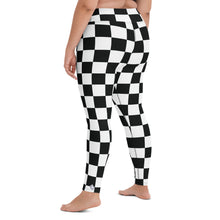 Stylish Strides: Checkered Women's Yoga Pants Leggings Athleisure Checkered Exclusive Leggings Running Tights Womens