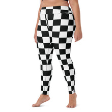 Stylish Strides: Checkered Women's Yoga Pants Leggings Athleisure Checkered Exclusive Leggings Running Tights Womens