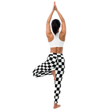 Stylish Strides: Checkered Women's Yoga Pants Leggings Athleisure Checkered Exclusive Leggings Running Tights Womens
