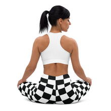 Stylish Strides: Checkered Women's Yoga Pants Leggings Athleisure Checkered Exclusive Leggings Running Tights Womens