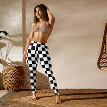 Stylish Strides: Checkered Women's Yoga Pants Leggings Athleisure Checkered Exclusive Leggings Running Tights Womens