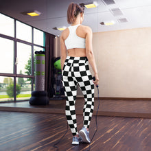 Stylish Strides: Checkered Women's Yoga Pants Leggings Athleisure Checkered Exclusive Leggings Running Tights Womens