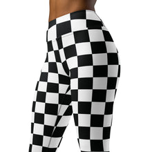 Stylish Strides: Checkered Women's Yoga Pants Leggings Athleisure Checkered Exclusive Leggings Running Tights Womens
