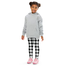 Stylish Support: Girl's Houndstooth Yoga Pants for Athletic Workouts Exclusive Girls Houndstooth Kids Leggings