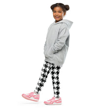 Stylish Support: Girl's Houndstooth Yoga Pants for Athletic Workouts Exclusive Girls Houndstooth Kids Leggings