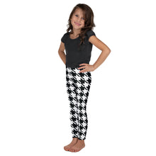 Stylish Support: Girl's Houndstooth Yoga Pants for Athletic Workouts Exclusive Girls Houndstooth Kids Leggings