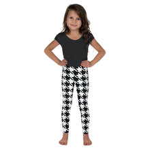 Stylish Support: Girl's Houndstooth Yoga Pants for Athletic Workouts Exclusive Girls Houndstooth Kids Leggings