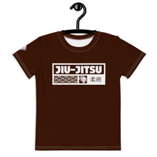 Summer Splash Ready: Boy's Short Sleeve Jiu-Jitsu Rash Guard - Chocolate Boys Exclusive Jiu-Jitsu Kids Rash Guard Short Sleeve