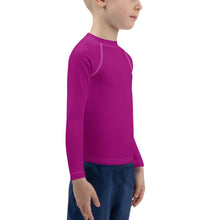 Sun-Kissed Explorer: Solid Color Rash Guards for Young Boys - Vivid Purple Boys Exclusive Kids Long Sleeve Rash Guard Solid Color