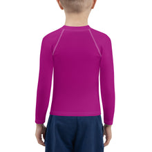 Sun-Kissed Explorer: Solid Color Rash Guards for Young Boys - Vivid Purple Boys Exclusive Kids Long Sleeve Rash Guard Solid Color