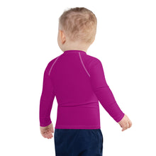 Sun-Kissed Explorer: Solid Color Rash Guards for Young Boys - Vivid Purple Boys Exclusive Kids Long Sleeve Rash Guard Solid Color