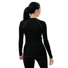 Sun-Kissed Style: Women's Solid Color Long Sleeve Rash Guard - Noir Exclusive Long Sleeve Rash Guard Solid Color Swimwear Womens