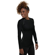 Sun-Kissed Style: Women's Solid Color Long Sleeve Rash Guard - Noir Exclusive Long Sleeve Rash Guard Solid Color Swimwear Womens
