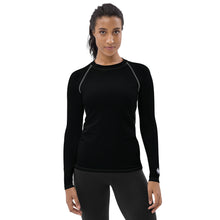 Sun-Kissed Style: Women's Solid Color Long Sleeve Rash Guard - Noir Exclusive Long Sleeve Rash Guard Solid Color Swimwear Womens
