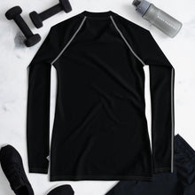 Sun-Kissed Style: Women's Solid Color Long Sleeve Rash Guard - Noir Exclusive Long Sleeve Rash Guard Solid Color Swimwear Womens