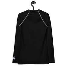 Sun-Kissed Style: Women's Solid Color Long Sleeve Rash Guard - Noir Exclusive Long Sleeve Rash Guard Solid Color Swimwear Womens