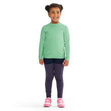 Sunny Days: Girls' Solid Color Rash Guards with Long Sleeves - Vista Blue Exclusive Girls Kids Long Sleeve Rash Guard Solid Color