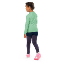 Sunny Days: Girls' Solid Color Rash Guards with Long Sleeves - Vista Blue Exclusive Girls Kids Long Sleeve Rash Guard Solid Color