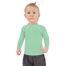 Sunny Days: Girls' Solid Color Rash Guards with Long Sleeves - Vista Blue Exclusive Girls Kids Long Sleeve Rash Guard Solid Color