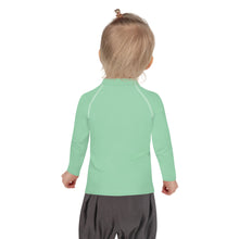 Sunny Days: Girls' Solid Color Rash Guards with Long Sleeves - Vista Blue Exclusive Girls Kids Long Sleeve Rash Guard Solid Color