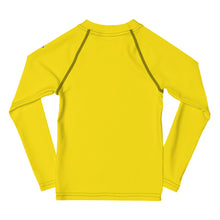 Sunshine and Style: Kid's Solid Color Rash Guards for Girls - Golden Sun Exclusive Girls Kids Long Sleeve Rash Guard Solid Color