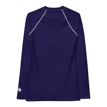 Timeless Style: Solid Color Rash Guard for Women - Midnight Blue Exclusive Long Sleeve Rash Guard Solid Color Womens