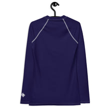 Timeless Style: Solid Color Rash Guard for Women - Midnight Blue Exclusive Long Sleeve Rash Guard Solid Color Womens