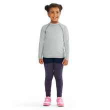 Tiny Trendsetter: Girls' Long Sleeve Solid Color Rash Guards - Smoke Exclusive Girls Kids Long Sleeve Rash Guard Solid Color