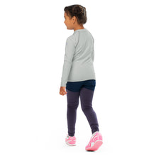 Tiny Trendsetter: Girls' Long Sleeve Solid Color Rash Guards - Smoke Exclusive Girls Kids Long Sleeve Rash Guard Solid Color