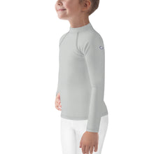 Tiny Trendsetter: Girls' Long Sleeve Solid Color Rash Guards - Smoke Exclusive Girls Kids Long Sleeve Rash Guard Solid Color