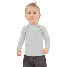 Tiny Trendsetter: Girls' Long Sleeve Solid Color Rash Guards - Smoke Exclusive Girls Kids Long Sleeve Rash Guard Solid Color