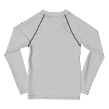 Tiny Trendsetter: Girls' Long Sleeve Solid Color Rash Guards - Smoke Exclusive Girls Kids Long Sleeve Rash Guard Solid Color