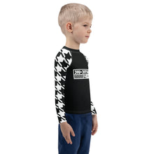 Train in Style: Boy's Houndstooth BJJ Rash Guard - Long Sleeve Boys Exclusive Houndstooth Kids Long Sleeve Rash Guard