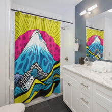 Transform Your Bathroom with Mt Fuji Pop Art Shower Curtain - Vibrant and Stylish 001 Bath Bathroom Exclusive Home & Living Indoor Mt Fuji Pop Art