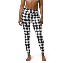 Trendy Training: Women's Houndstooth Yoga Leggings Athleisure Exclusive Houndstooth Leggings Womens