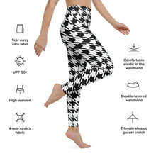 Trendy Training: Women's Houndstooth Yoga Leggings Athleisure Exclusive Houndstooth Leggings Womens