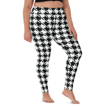 Trendy Training: Women's Houndstooth Yoga Leggings Athleisure Exclusive Houndstooth Leggings Womens