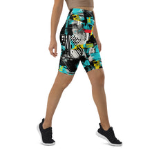 Tropical Tempo: Women's Mile After Mile Biker Shorts - Tropical Thunder 001 Exclusive Leggings Running Shorts Tights Womens