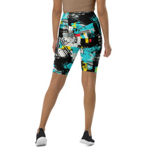Tropical Tempo: Women's Mile After Mile Biker Shorts - Tropical Thunder 001 Exclusive Leggings Running Shorts Tights Womens