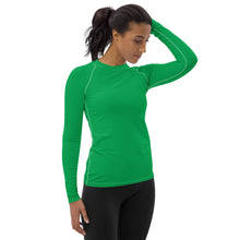 Understated Elegance: Solid Color Long Sleeve Rash Guard for Women - Jade Exclusive Long Sleeve Rash Guard Solid Color Swimwear Womens