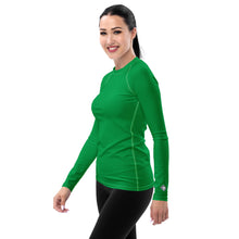 Understated Elegance: Solid Color Long Sleeve Rash Guard for Women - Jade Exclusive Long Sleeve Rash Guard Solid Color Swimwear Womens