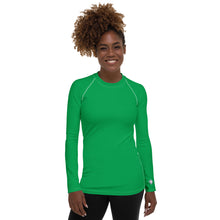Understated Elegance: Solid Color Long Sleeve Rash Guard for Women - Jade Exclusive Long Sleeve Rash Guard Solid Color Swimwear Womens